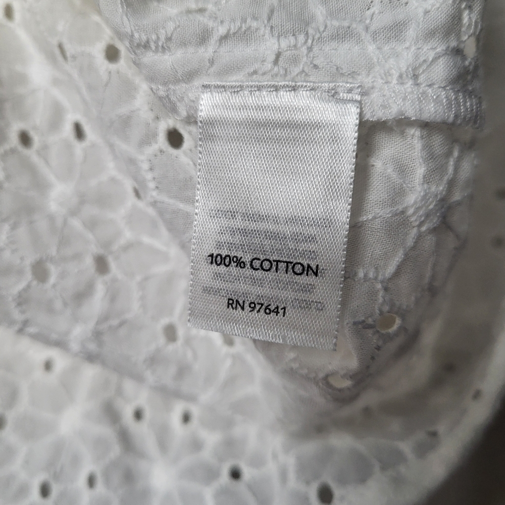 Uncommon Threads X J Jill Eyelet Shirt Women's Size Medium White - Picture 4 of 10